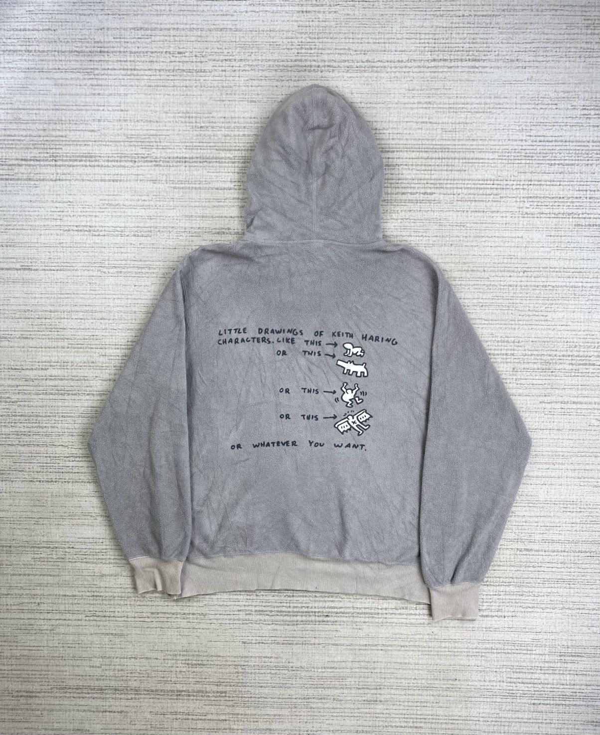 Japanese Brand × Keith Haring × Uniqlo Vintage Keith Haring X Uniqlo Longsleeve Sweatshirt Hoodie Size US L / EU 52-54 / 3 - 2 Thumbnail