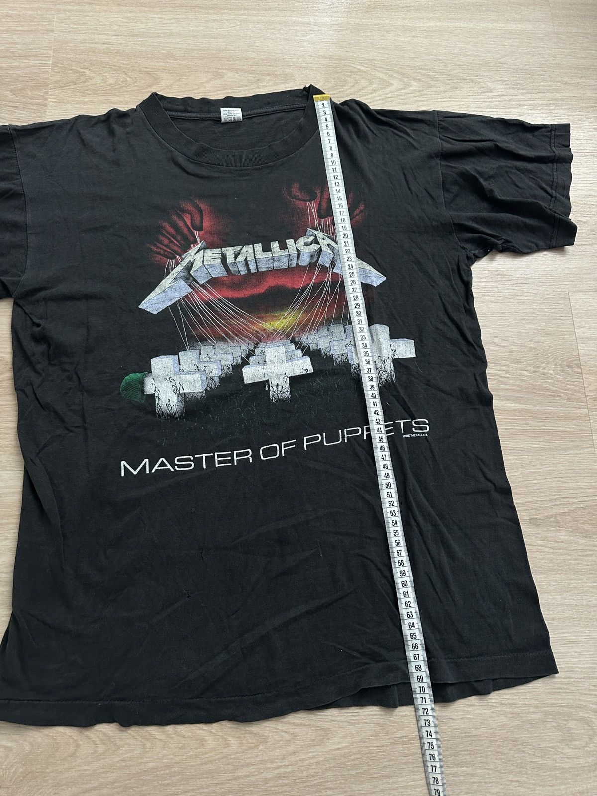 Metallica Metallica 1987 Mens Black Vintage T-Shirt Master of Puppets Size US L / EU 52-54 / 3 - 5 Thumbnail