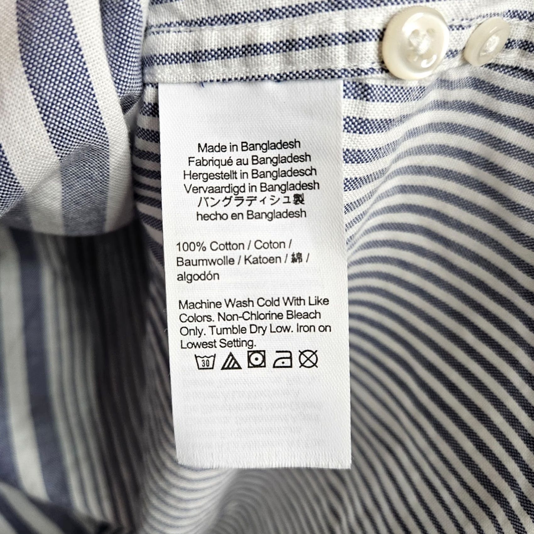 J.Crew J.Crew The Broken-In Oxford Slim Grey White Stripes Button Up Shirt Size L NEW Size US L / EU 52-54 / 3 - 6 Thumbnail