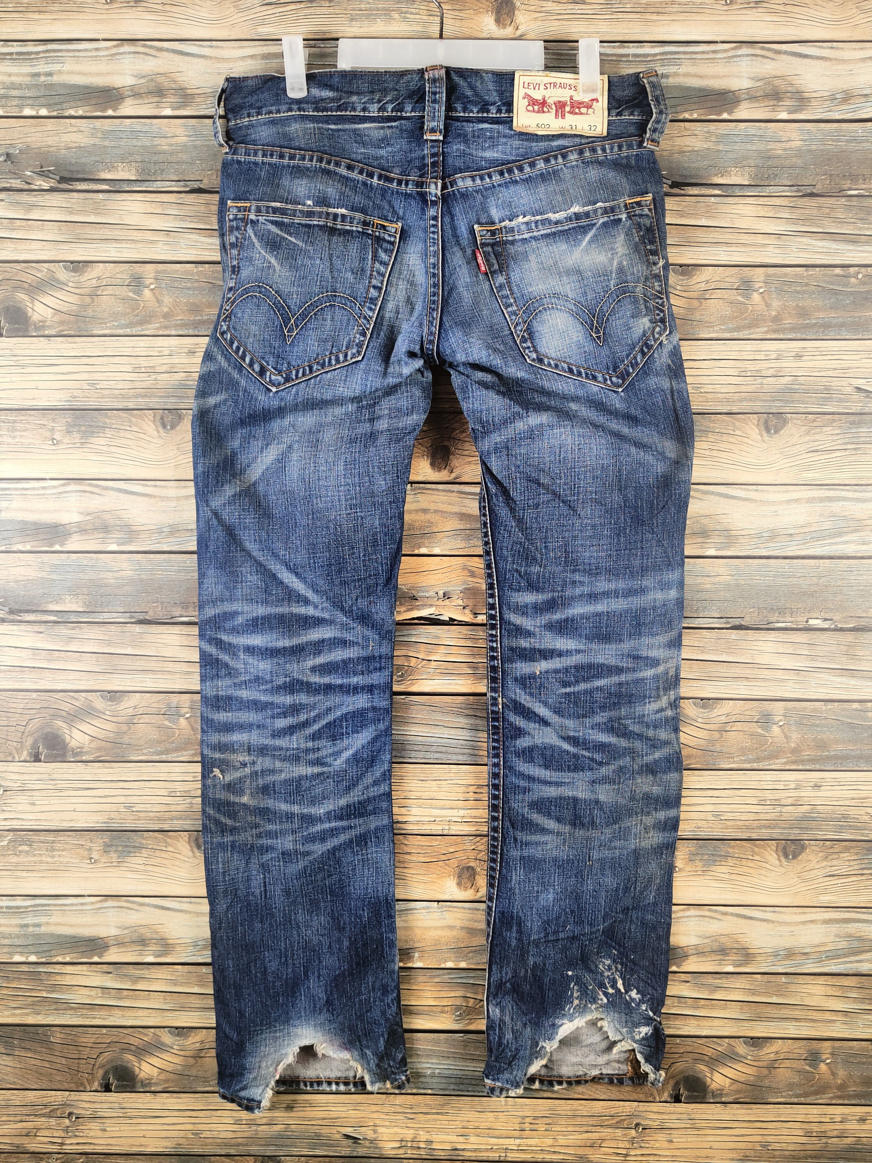 Levi's Levi's Dark Blue Distressed Ripped Jeans #S2854 Size US 31 - 7 Thumbnail