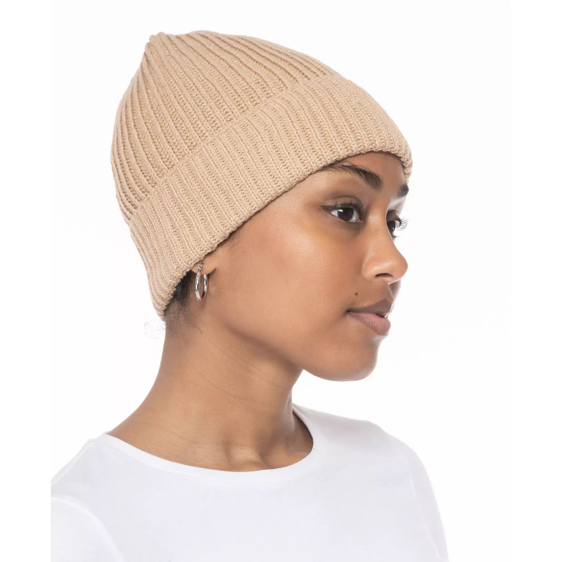 Other Style & Co Women's Solid Shine Cuff Beanie, Camel Size ONE SIZE - 1 Thumbnail