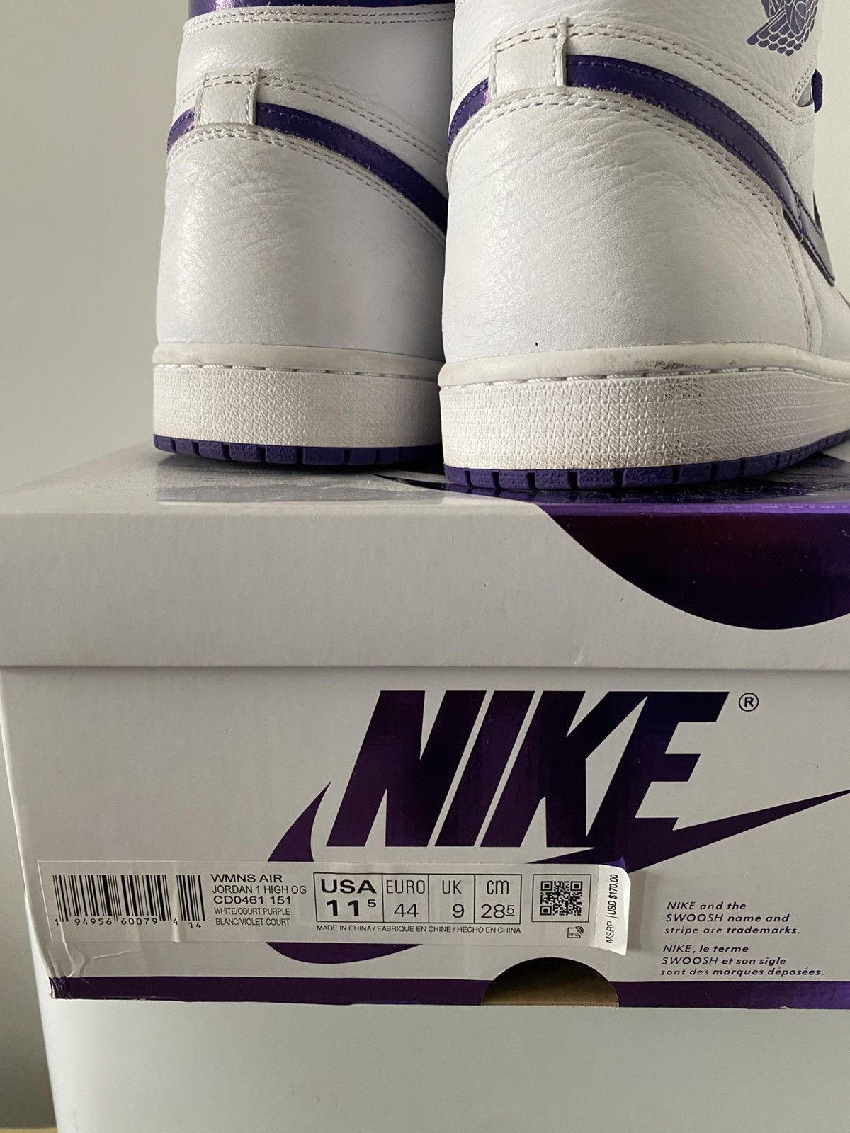 Jordan Brand × Nike Nike Jordan 1 Purple Metallics Size US 10 / EU 43 - 6 Thumbnail