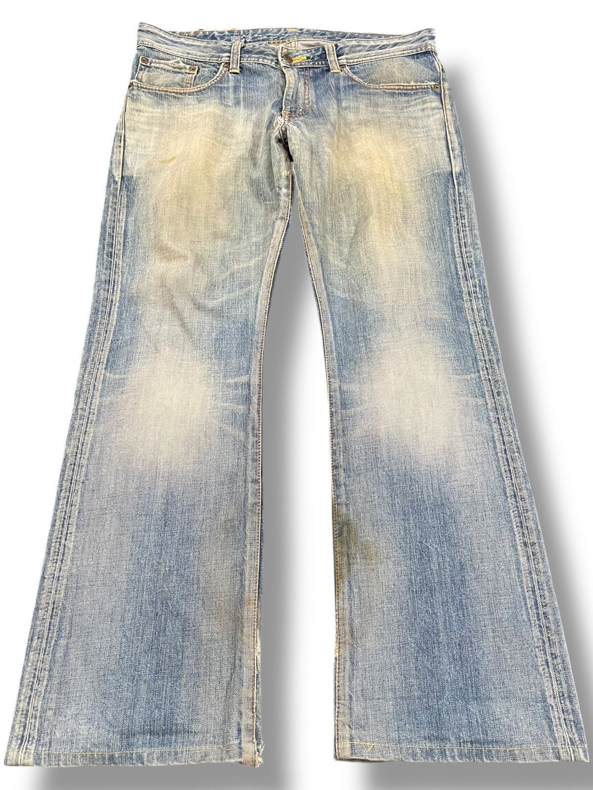 Edwin Vintage Edwin 511 RV Flare Faded Grunge Denim Size US 37 - 1 Thumbnail