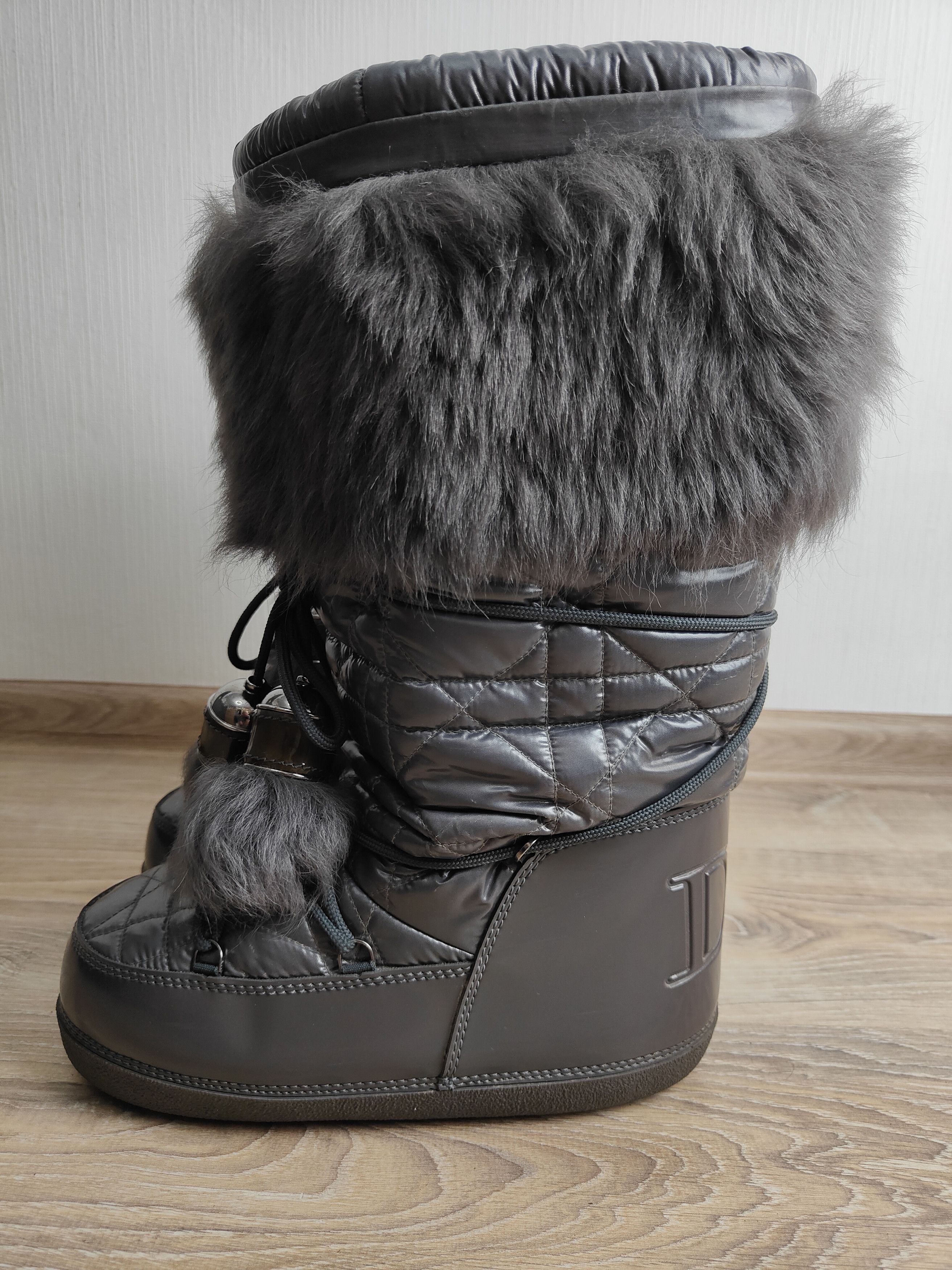Dior Y2K Dior by John Galliano Fur Quilted Snow Boots Size US 9 / IT 39 - 4 Thumbnail