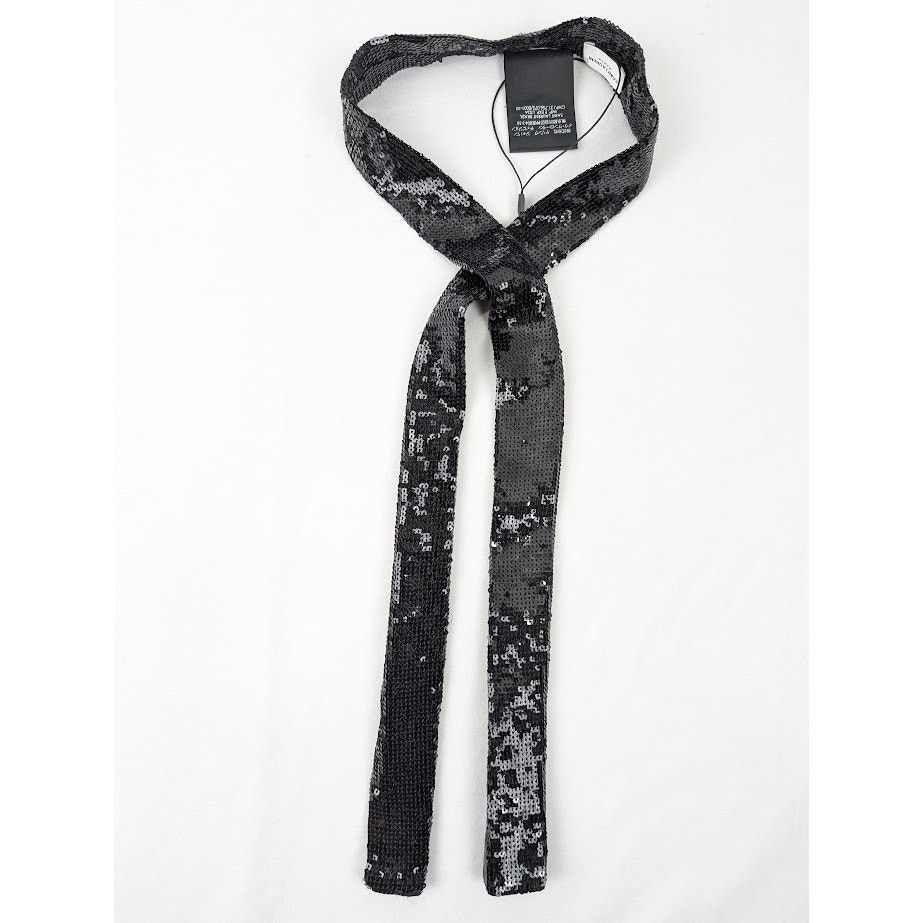 Saint Laurent Paris o1rshd1 Size: OS / Square Sequence Lavalliere Scarf in Black Size ONE SIZE - 2 Thumbnail