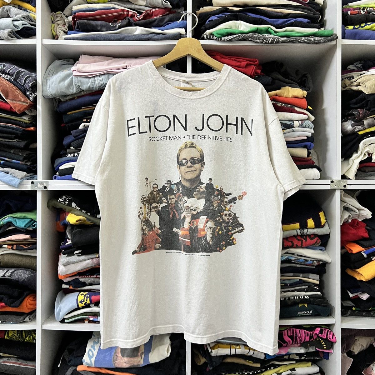 Band Tees × Vintage VTG ELTON JOHN ROCKETMAN Size US XL / EU 56 / 4 - 1 Thumbnail