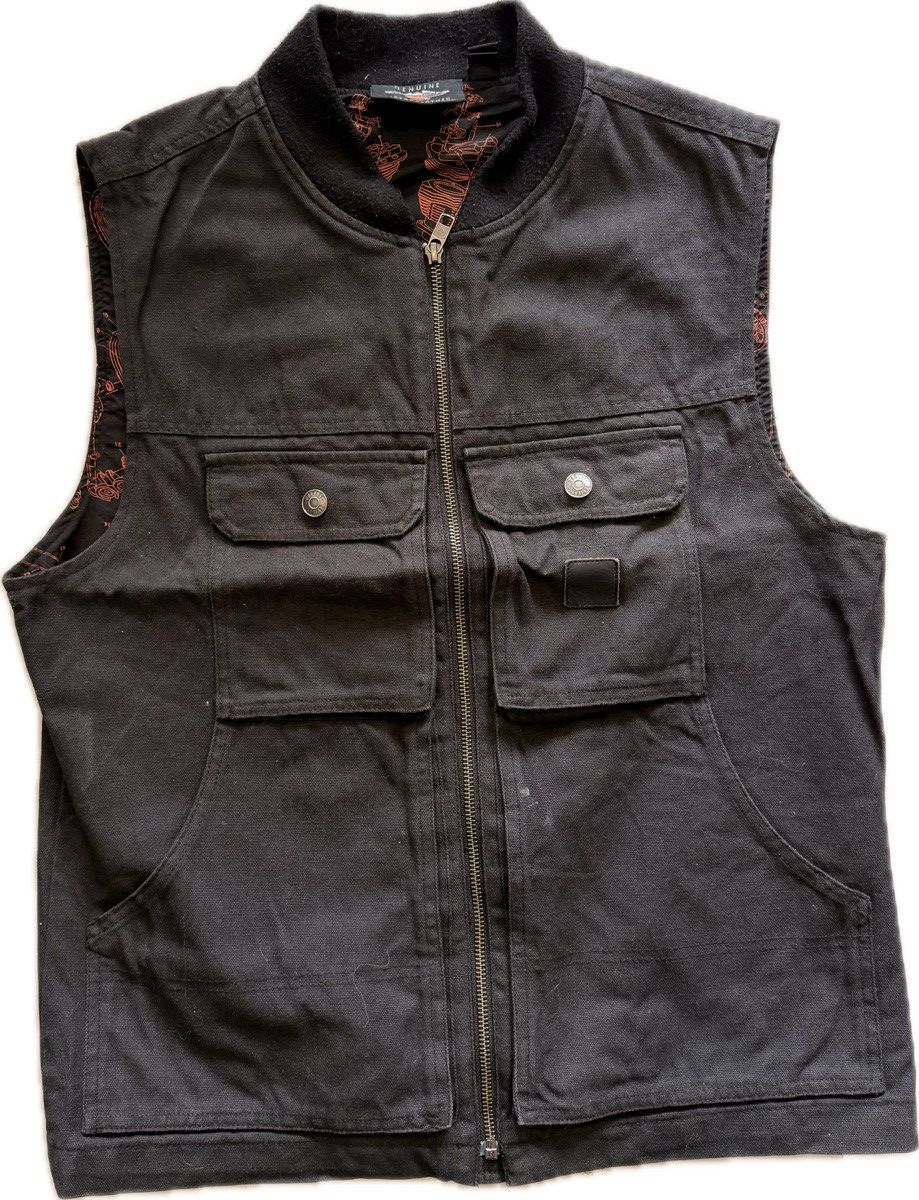 Harley Davidson Harley-Davidson Black Biker Denim Jacket Size US M / EU 48-50 / 2 - 2 Thumbnail