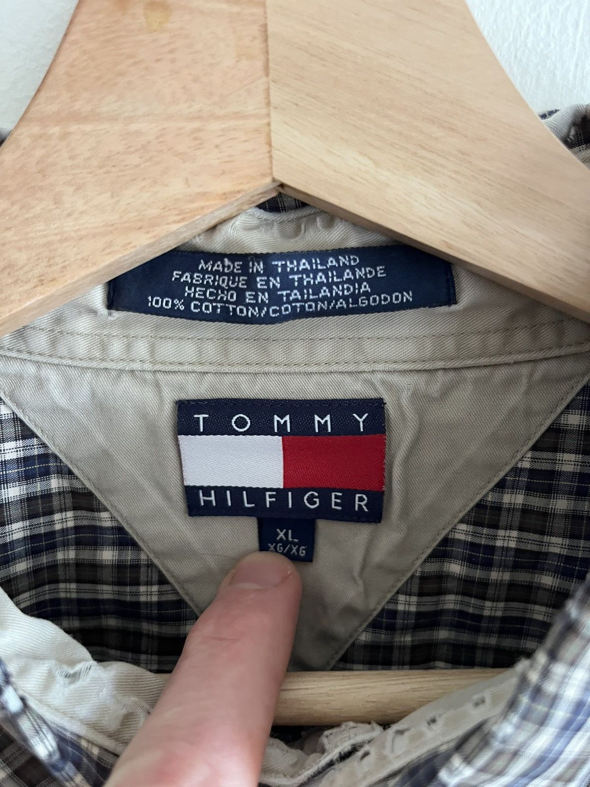 Tommy Hilfiger Tommy Hilfiger 100% Cotton Plaid 90s Y2K 00s Boxy Size US XL / EU 56 / 4 - 3 Thumbnail