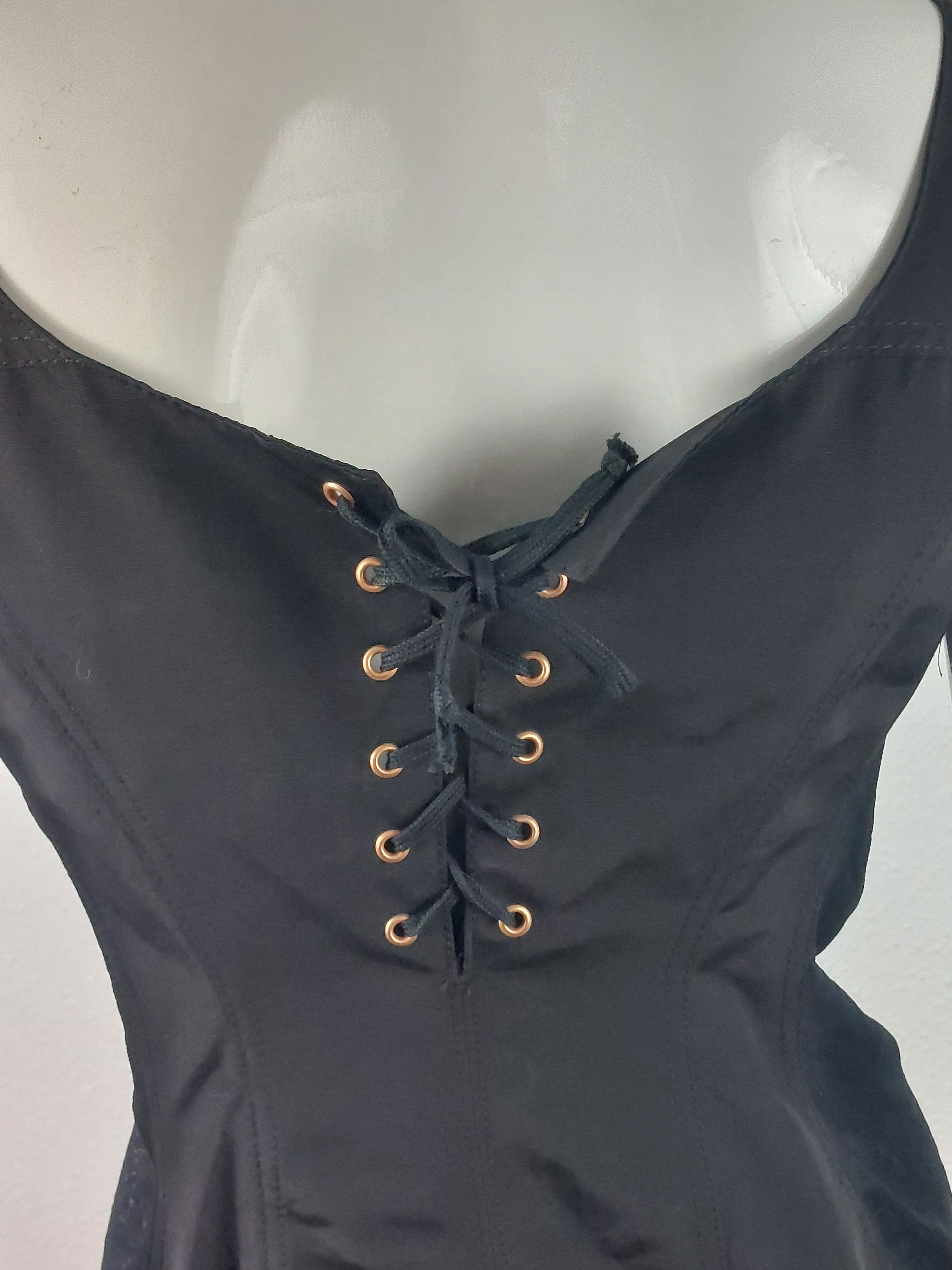 Jean Paul Gaultier Jean Paul Gaultier 80s Net Junior Corset Lace-Up Denim Dress Size S / US 4 / IT 40 - 10 Thumbnail
