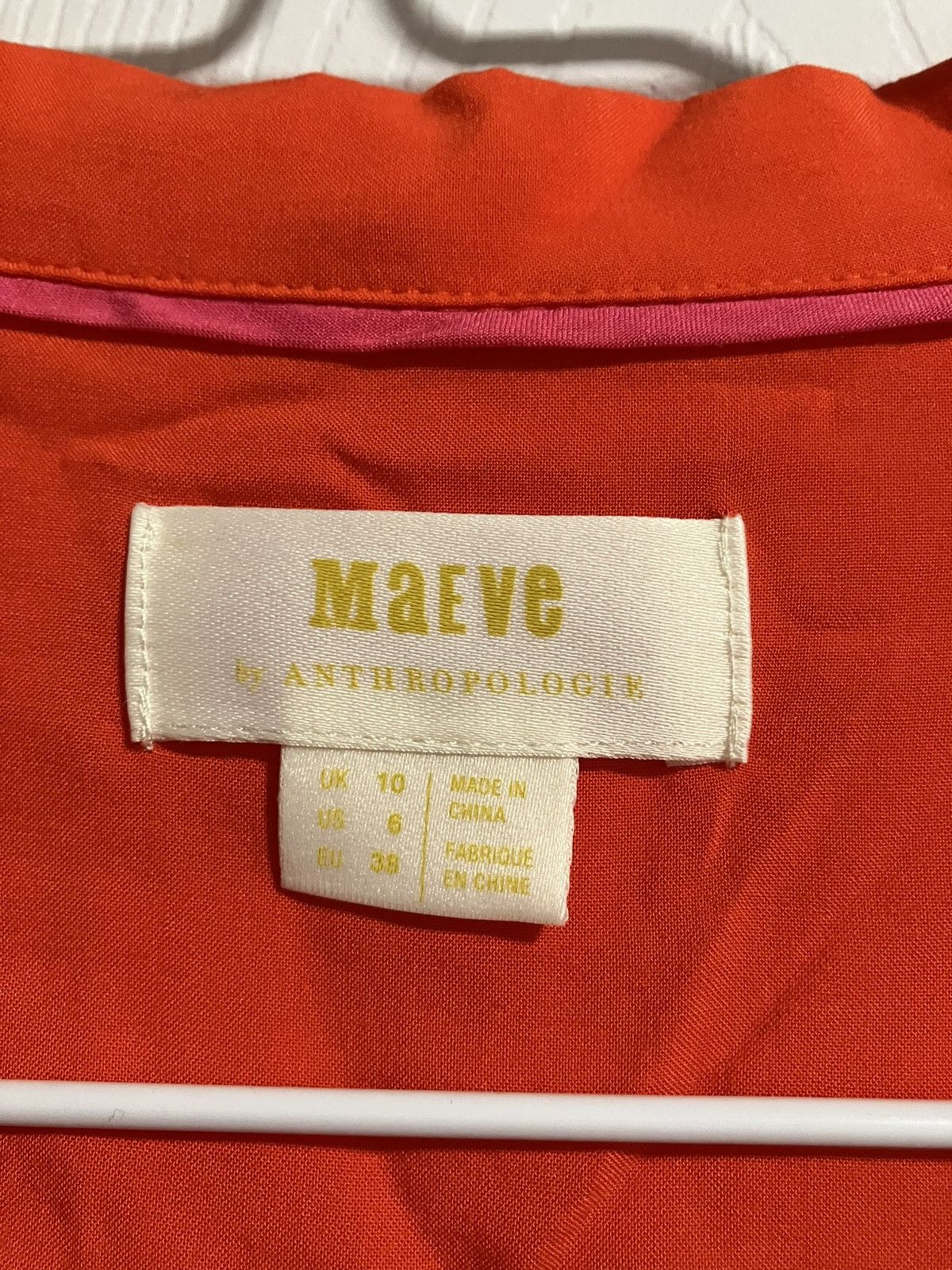 Anthropologie Anthropologie “Maeve” Collared Button Down Tie-Waist Blouse Size L / US 10 / IT 46 - 11 Thumbnail