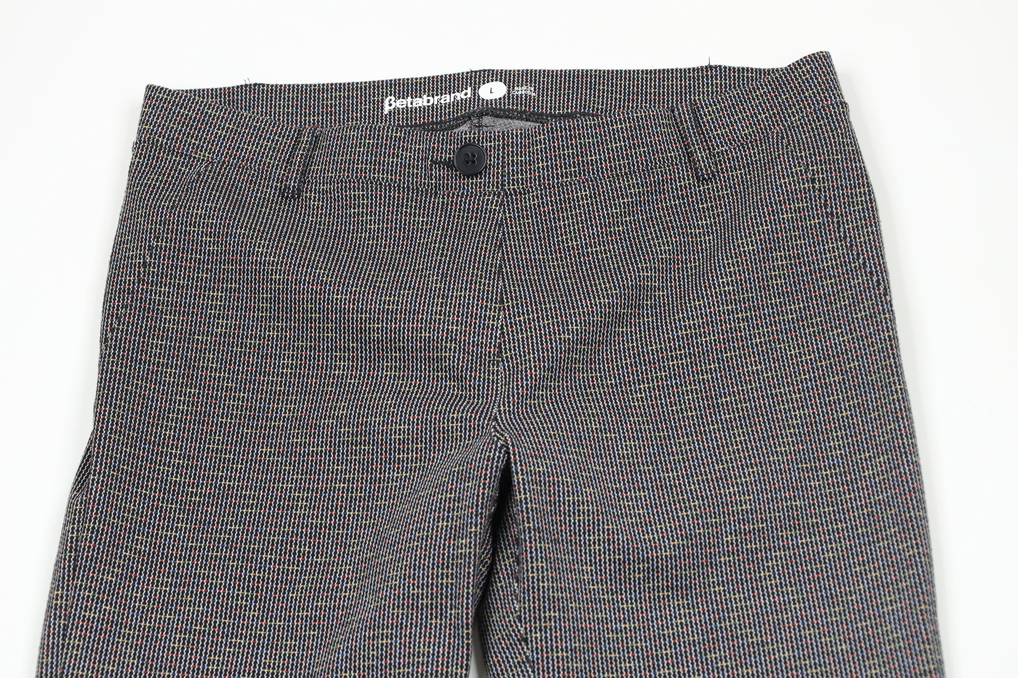 Betabrand × Vintage Betabrand Dress Pant Yoga Pants Rainbow Fleck Striped Size 32" / US 10 / IT 46 - 2 Thumbnail