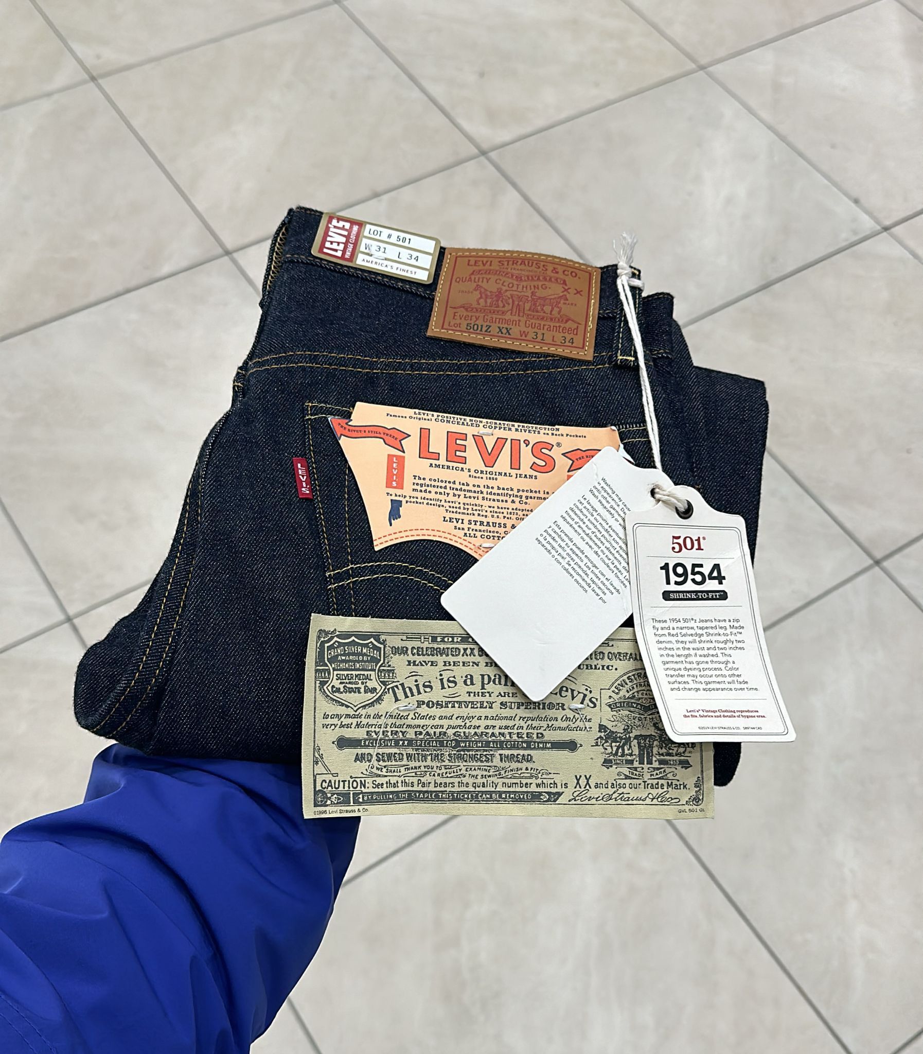 Levi's Vintage Clothing NWT Mens LVC Levis Vintage Clothing 606
