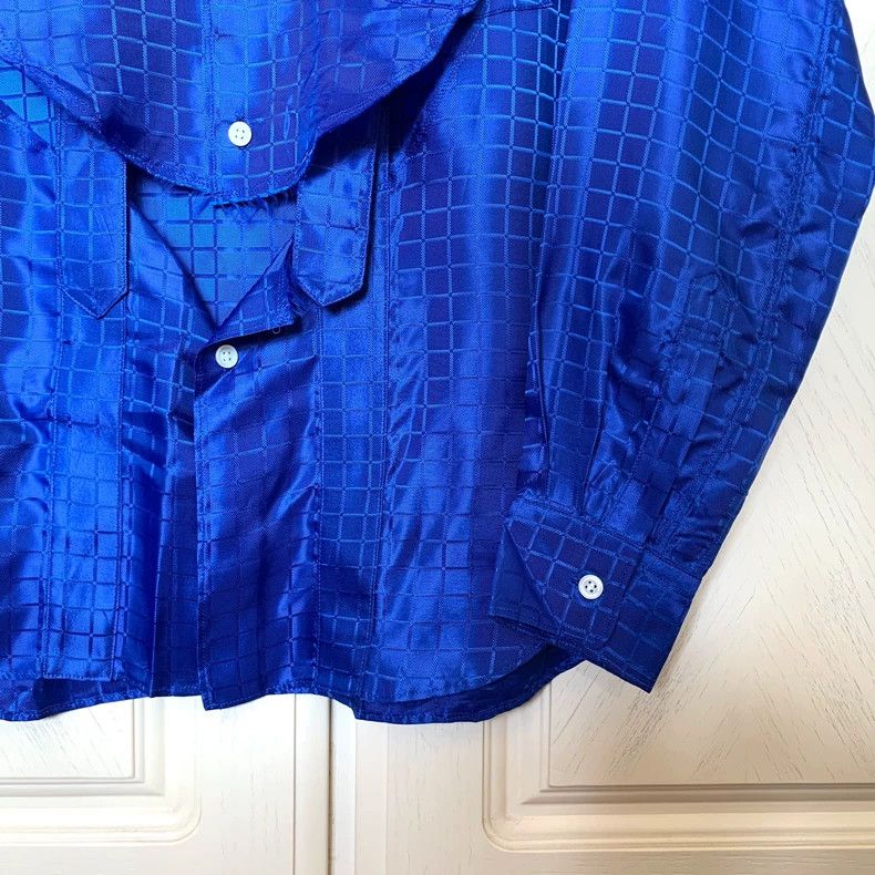 Comme Des Garcons Blue silk shirt 2505-Nextarrow