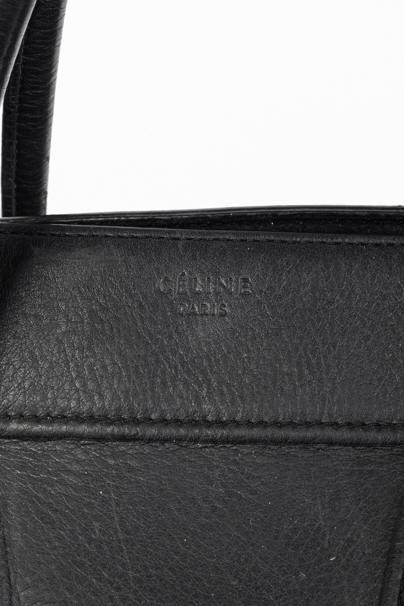 Celine Celine Medium Phantom Luggage Black Leather Tote Size ONE SIZE - 7 Thumbnail