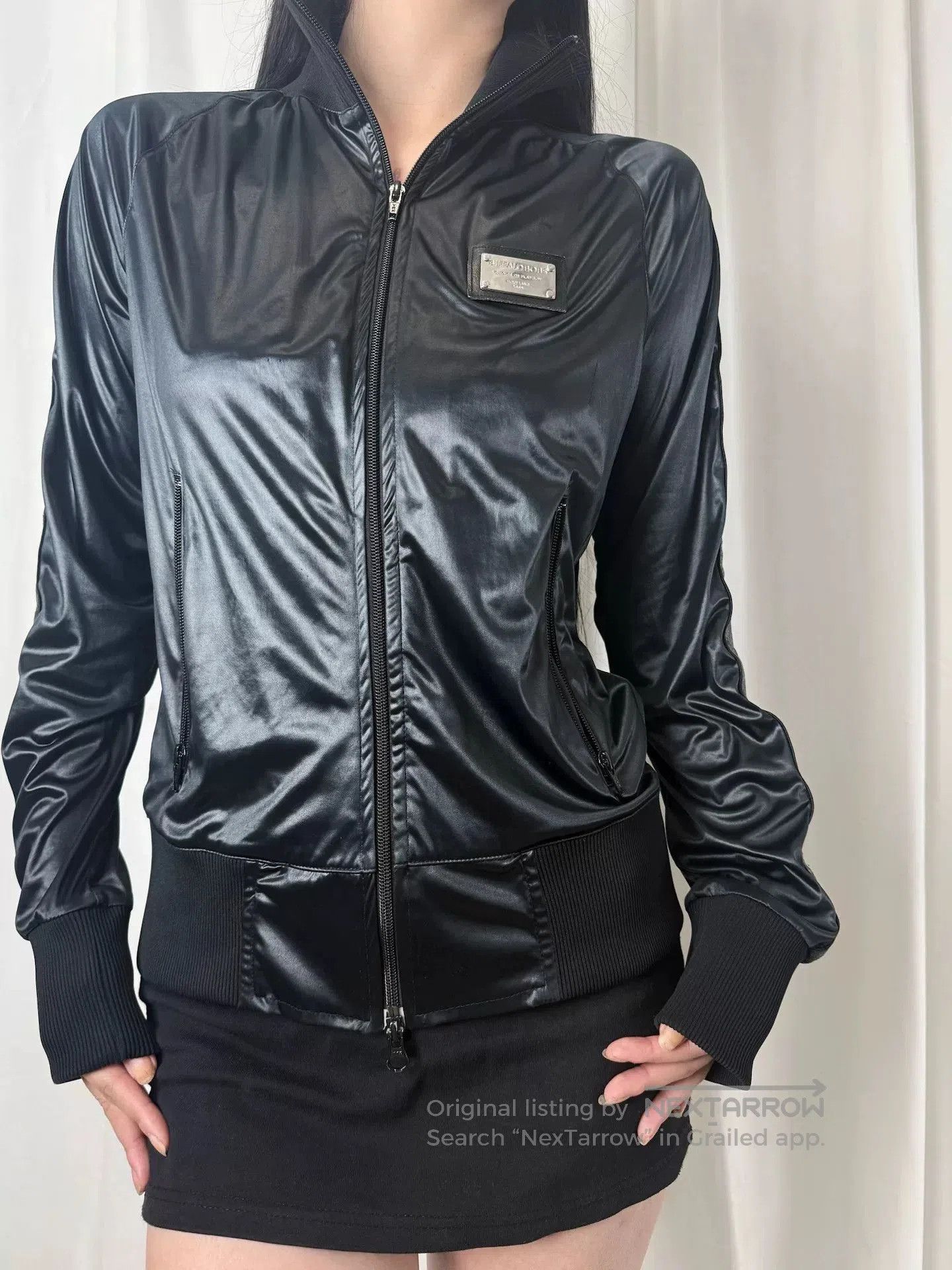 BUFFALO BOBS black faux leather bomber jacket. Size S / US 4 / IT 40 - 5 Thumbnail