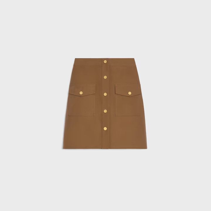 Celine os11x0526 Mini Skirt in Brown Size 26" / US 2 / IT 38 - 1 Thumbnail