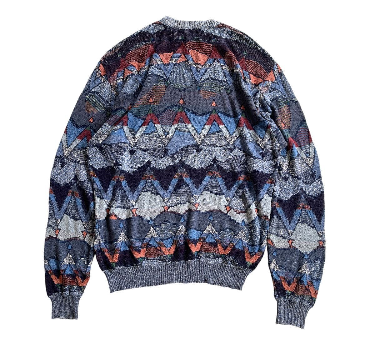 Mario Valentino Mario Valentino Colorful Abstract Knitted Sweater Oversize Size US M / EU 48-50 / 2 - 3 Thumbnail