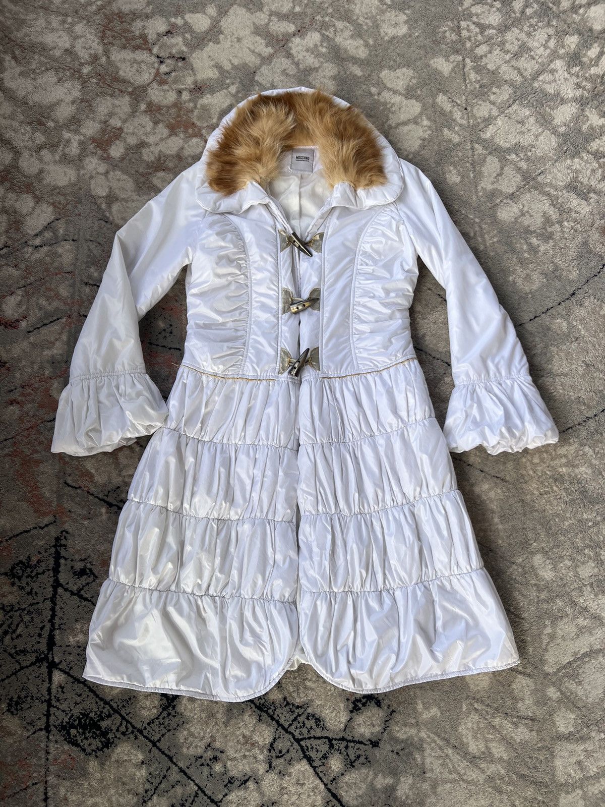 image of Archival Clothing x Moschino Cheap And Chic Fur Coat in White, Women's (Size Medium)