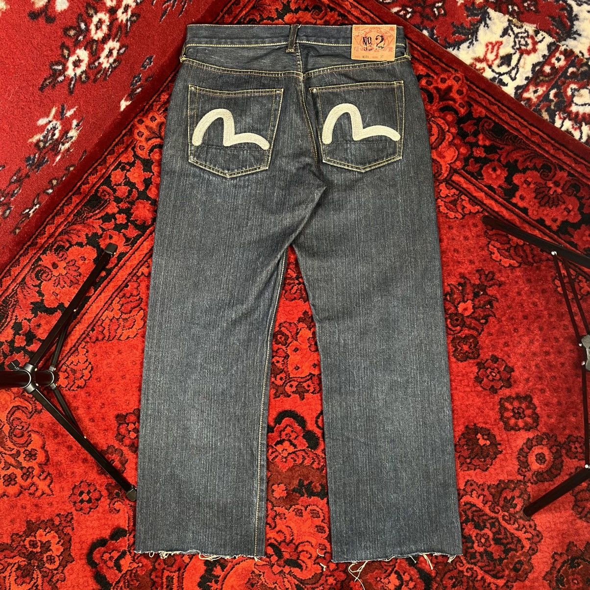EVISU No.2 Lot 0331 Jeans Denim White Seagull Straight Fit