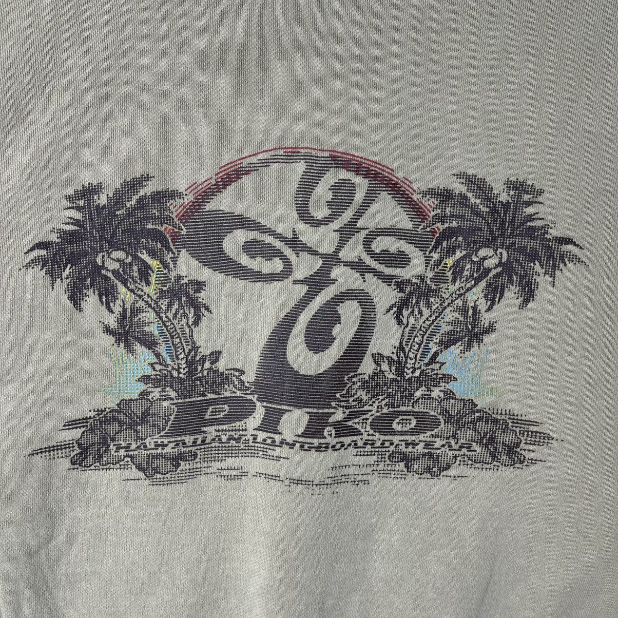 Vintage Piko Hawaiian Surf Crewneck Sweatshirt – Beige Graphic Size US M / EU 48-50 / 2 - 2 Thumbnail