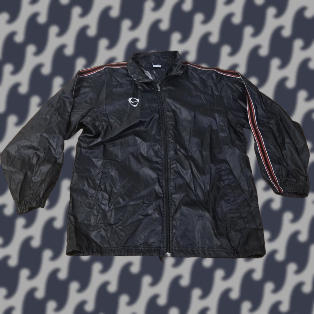 Nike Nike Jacket Mens XL Black Full Zip Windbreaker Track Stripe Sleeve Athletic Size US XL / EU 56 / 4 - 1 Thumbnail