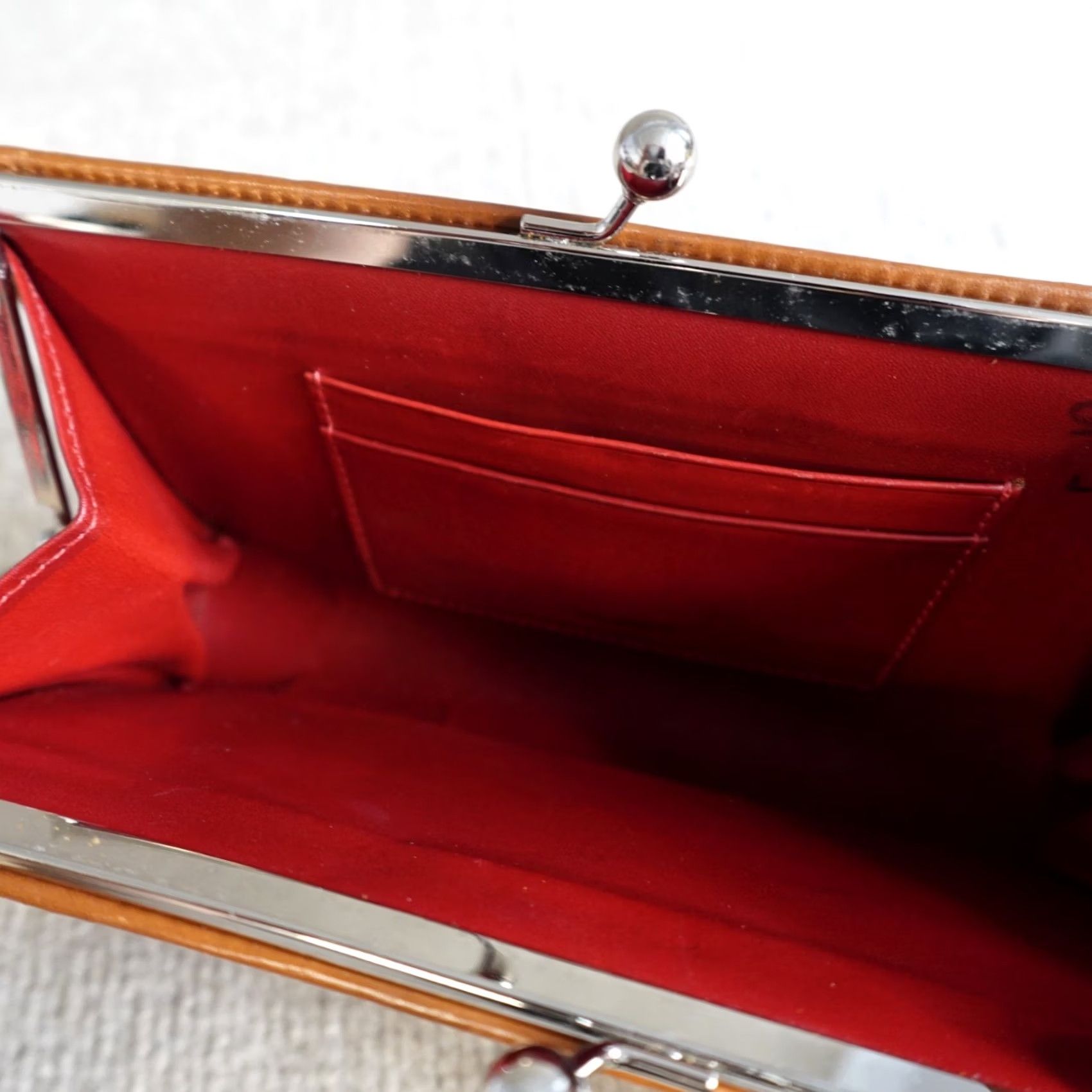 Coach Coach Womens Leather Clutch Colorblock Kisslock Wallet Blue Brown Red Leather Small XS? Size ONE SIZE - 6 Thumbnail