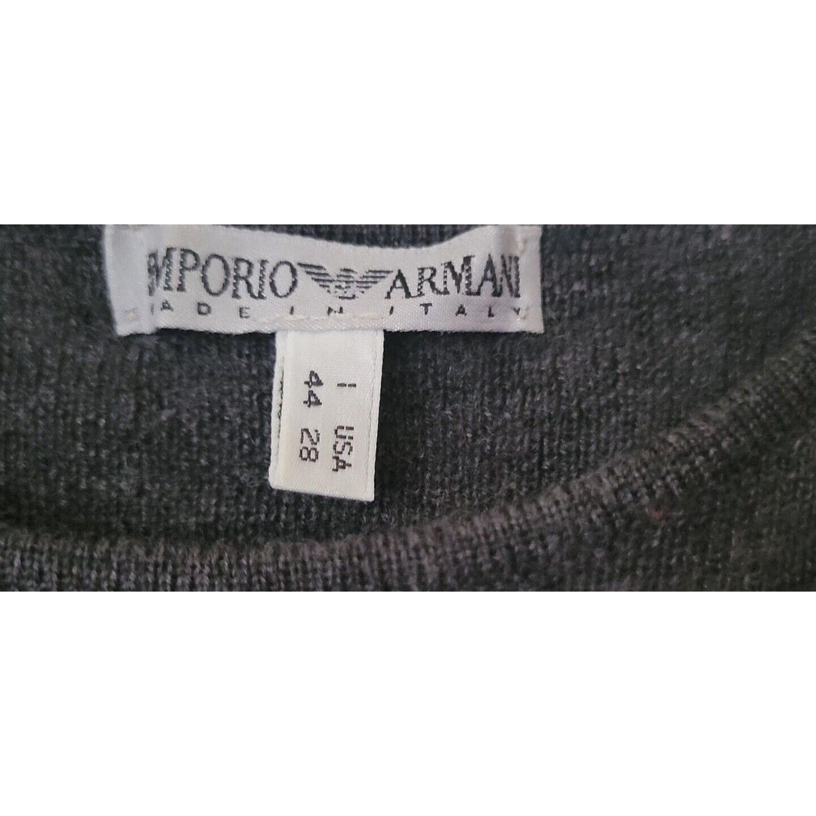 Emporio Armani Emporio Armani Dark Grey Women Ribbed Tee Size EU44 / US 28 Size L / US 10 / IT 46 - 4 Thumbnail