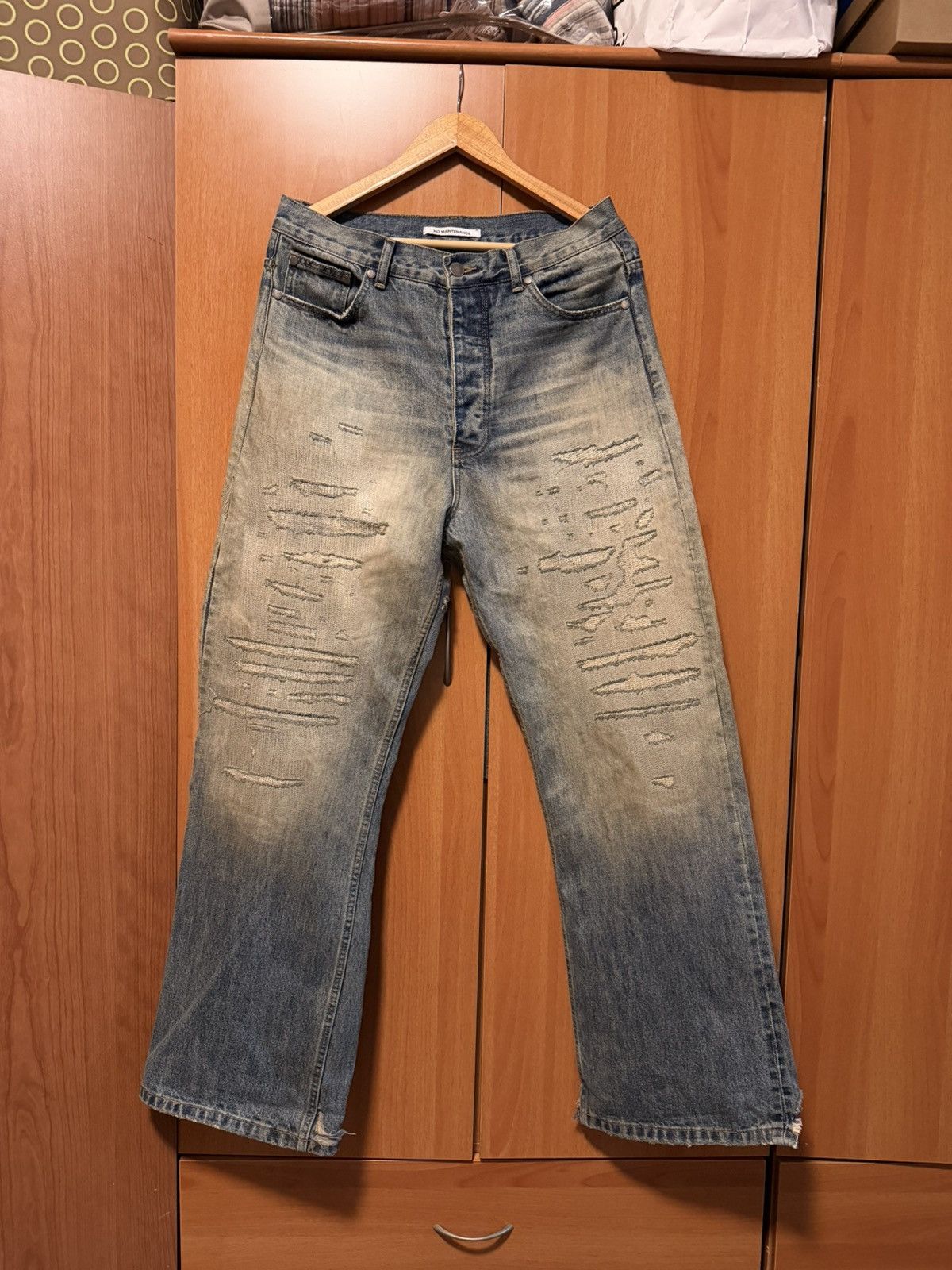 No Maintenance No Maintenance Crash Japanese Baggy Denim Sz 32