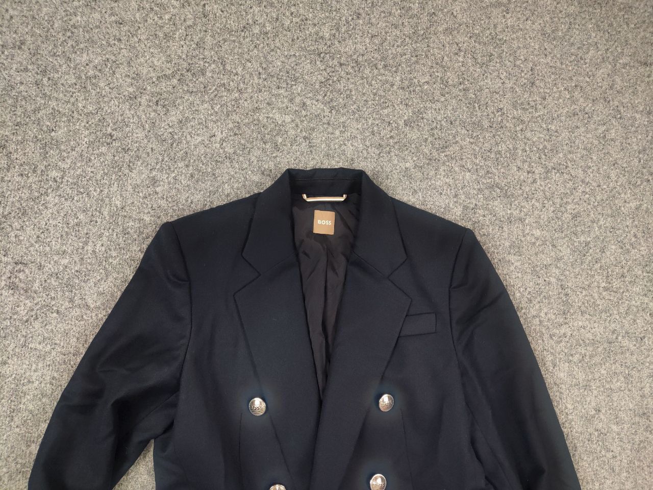 Hugo Boss Hugo Boss marzotto Double Breasted Wool Navy blazer Jacket Size XS / US 0-2 / IT 36-38 - 5 Thumbnail