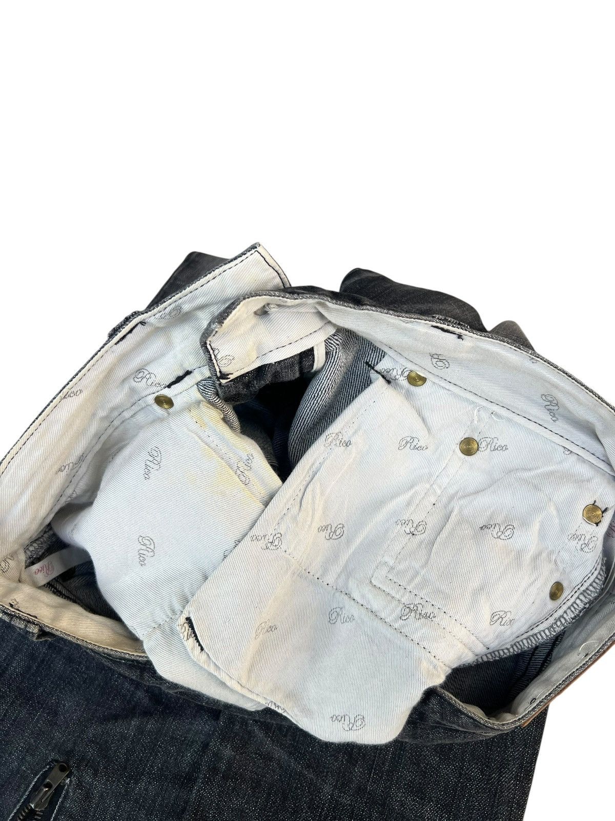 Shellac Jama Rico Japan Faded Distressed Ankle Zipper Denim Jeans Size US 29 - 21 Thumbnail