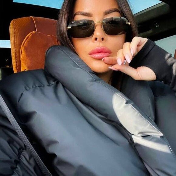 Gucci Gucci GG1221S 001 Sunglasses Gold/Black Rectangle Frame Size ONE SIZE - 6 Thumbnail