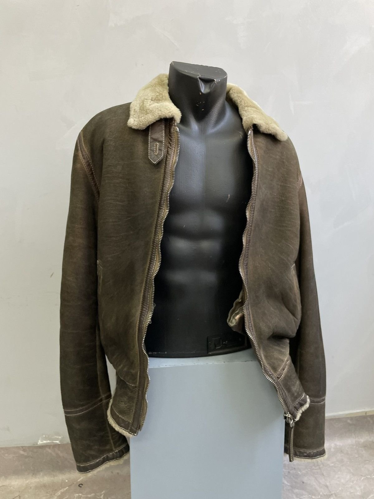 Japanese Brand Rare Italian sheepskin leather avant garde leather jacket Size US M / EU 48-50 / 2 - 6 Thumbnail