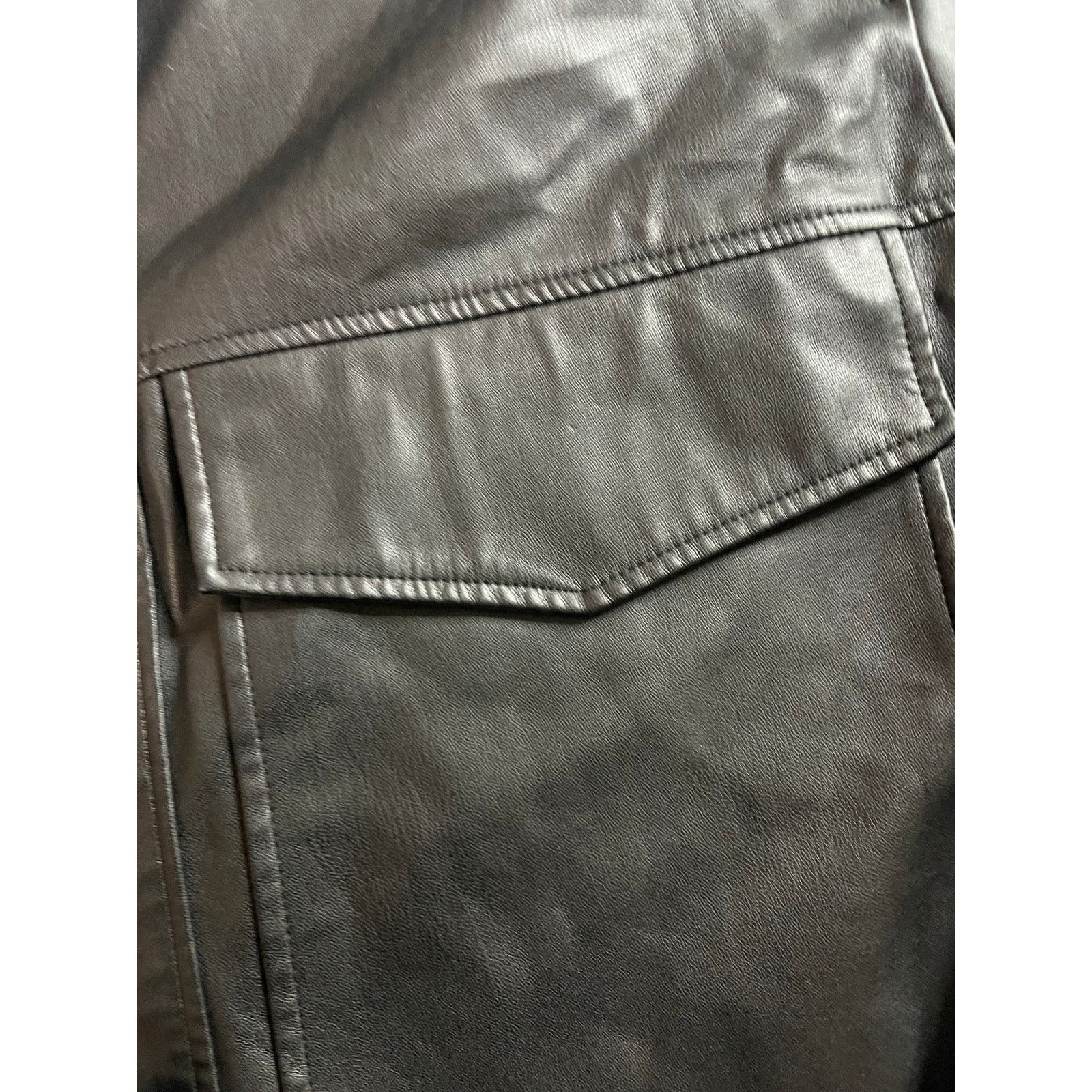 Zara ZARA Black Leather Jacket S Size S / US 4 / IT 40 - 4 Thumbnail