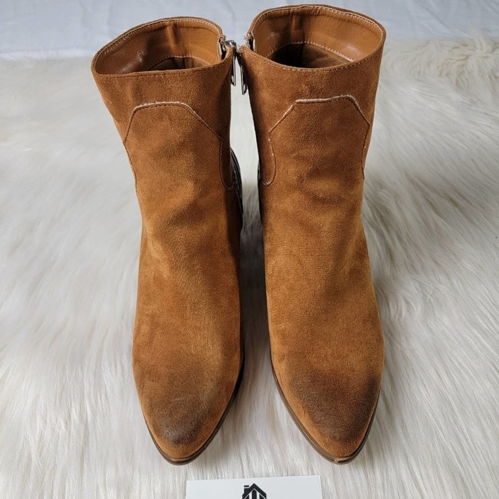Designer Joli Zebra Animal Print Suede Leather Chelsea Boot - 9 Size US 9 / IT 39 - 5 Thumbnail