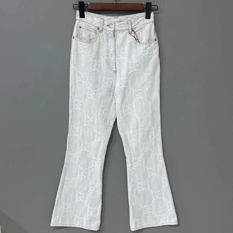 Gucci Gucci Size 23 Full-print light blue jeans 2506-Nextarrow Size US 27 - 1 Thumbnail