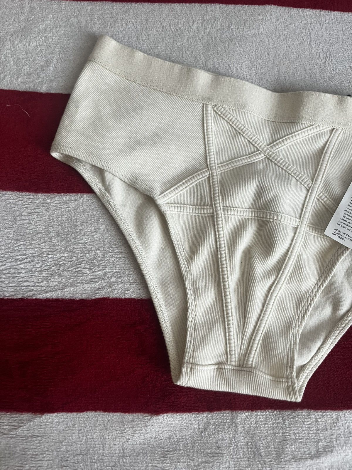 Rick Owens Rick Owens Rib Briefs Natural Made in Italy Underwear RO Size US 32 / EU 48 - 4 Thumbnail