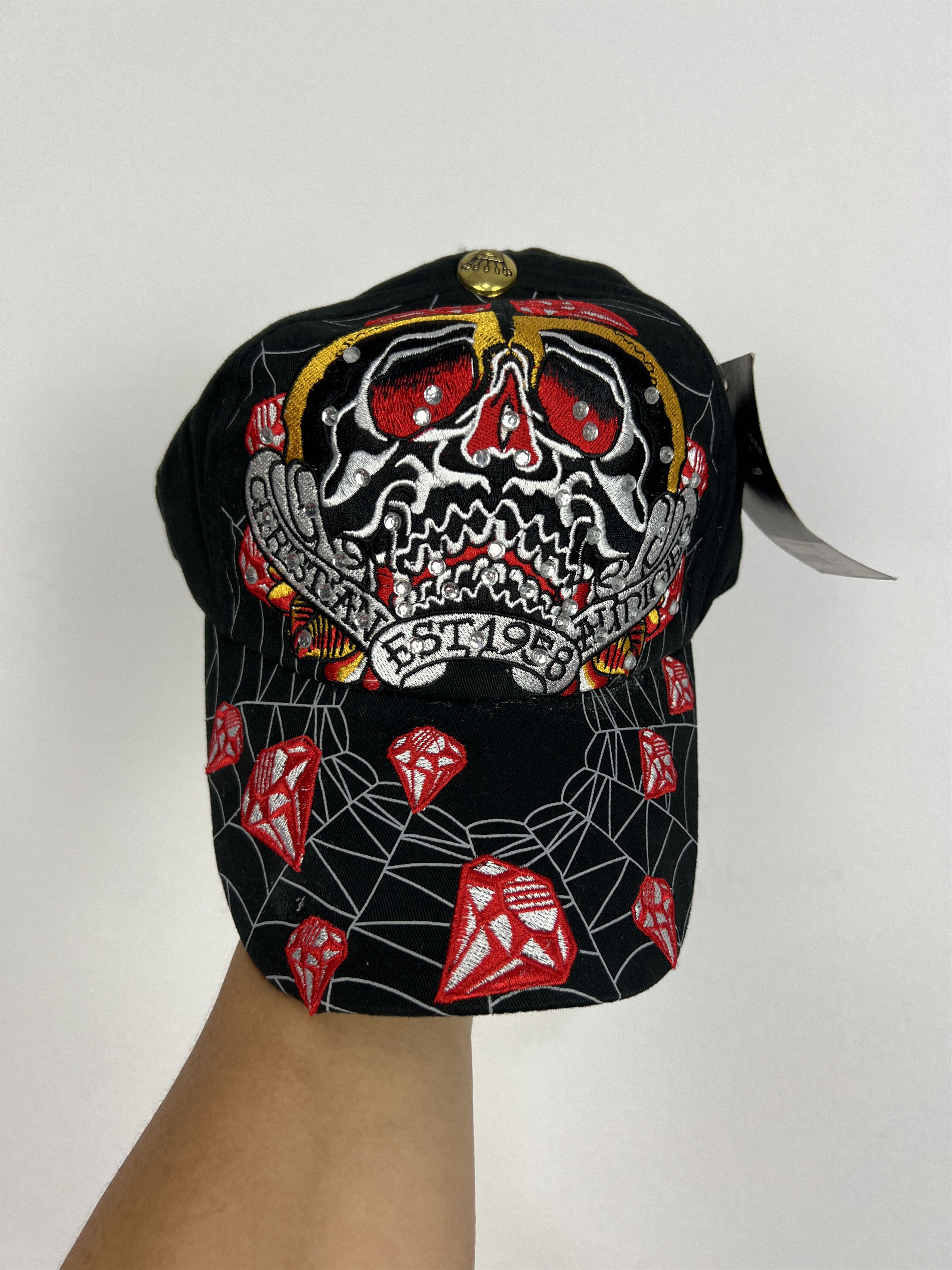 Ed Hardy Cristian Audigier Cap Love Kills Slowly Skull Adult