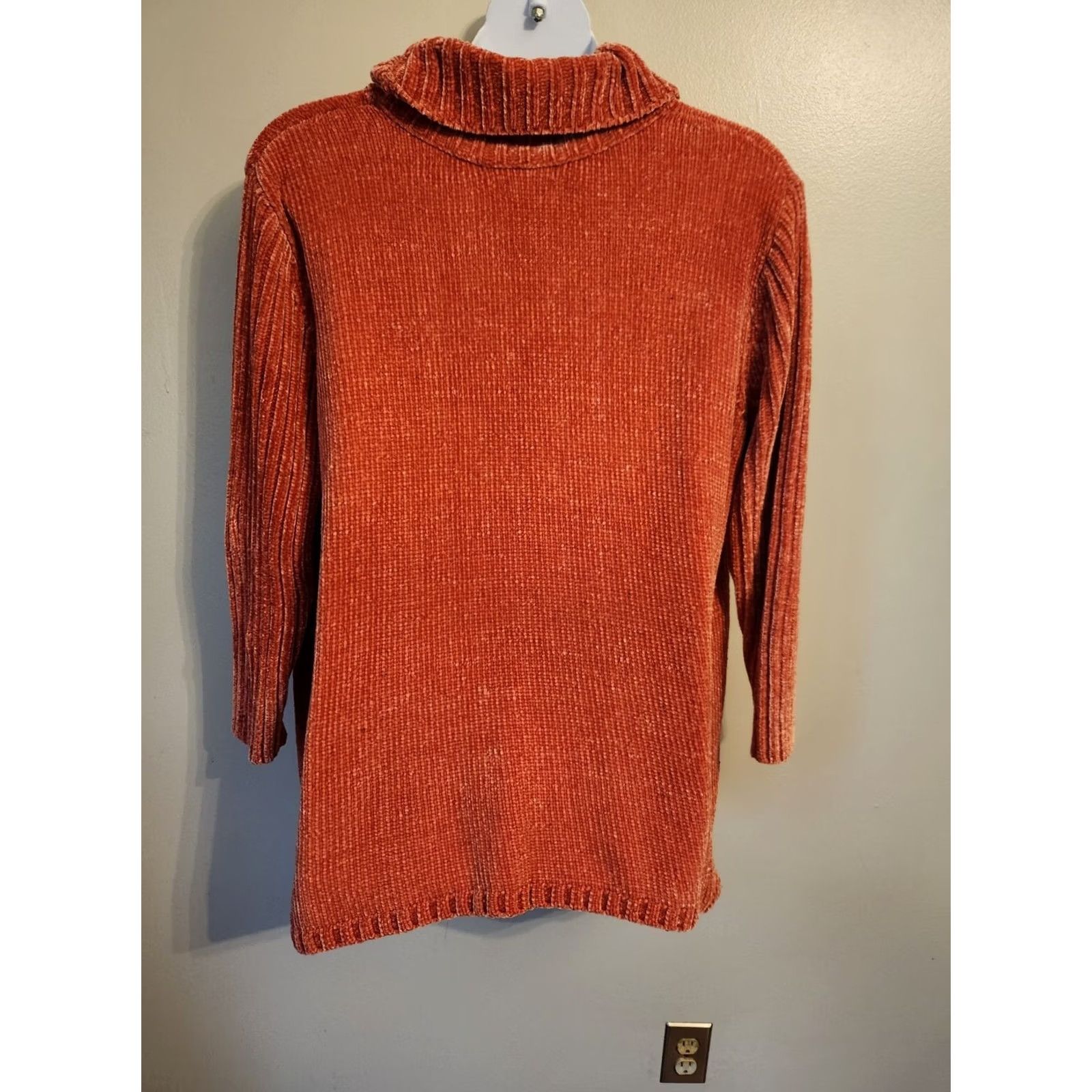 Vintage Woman Within Orange Cowl Neck Sweater L 18 20 Fall Long Sleeve Pullover Women Size L / US 10 / IT 46 - 5 Thumbnail