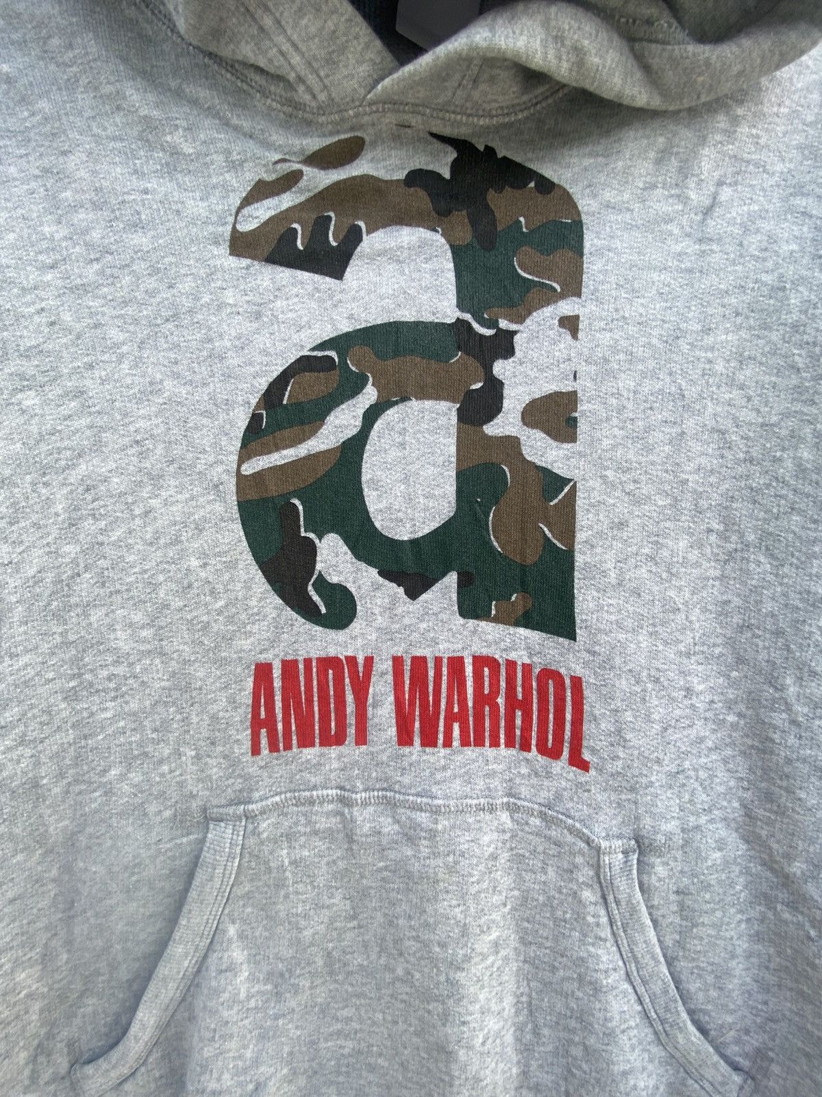 Andy Warhol × Kaws × Uniqlo Rare!! Vintage ANDY WARHOL Big Logo Pullover Hoodies TB-01 Size US L / EU 52-54 / 3 - 3 Thumbnail