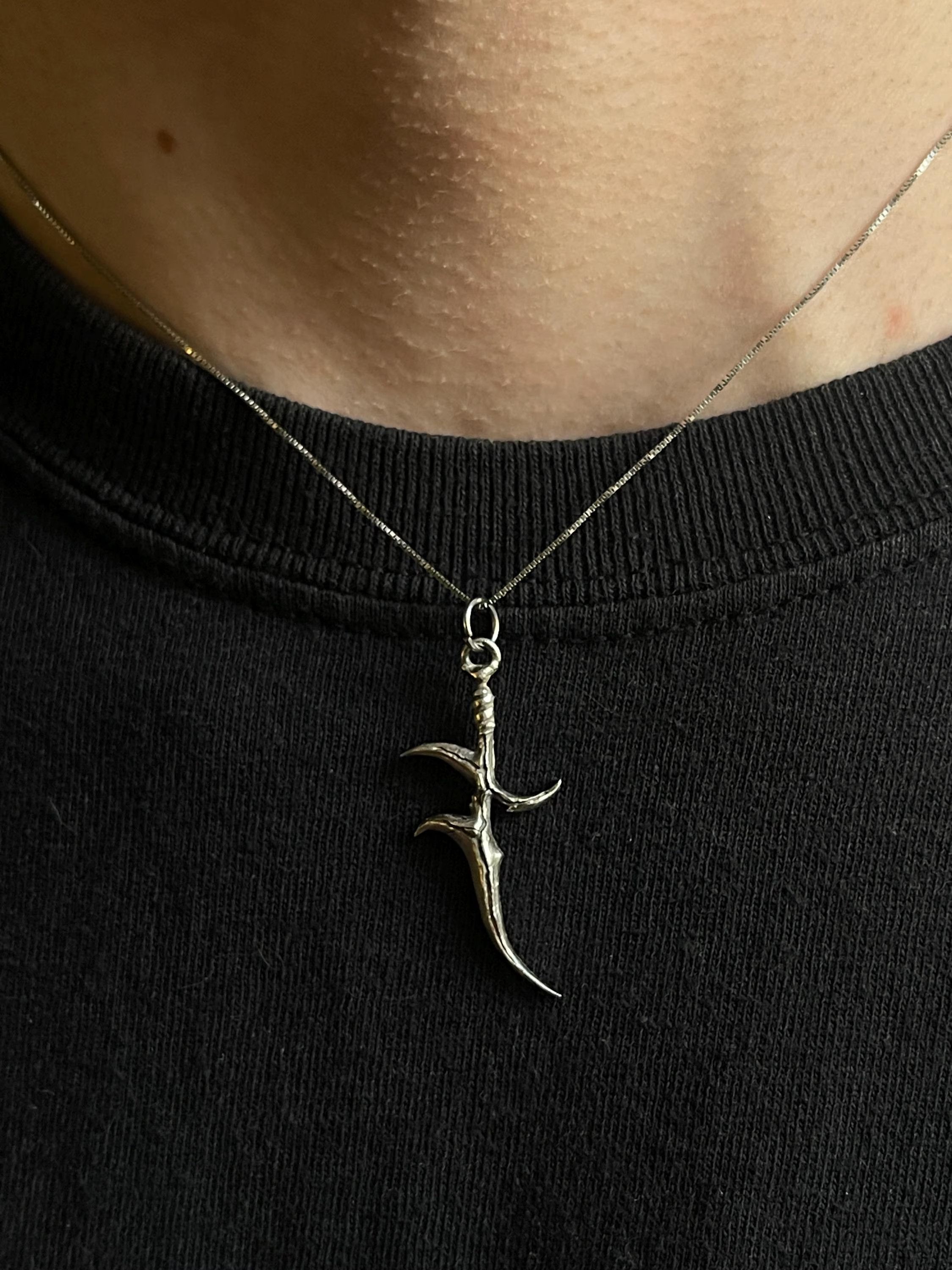 Japanese Brand Black Knife Elden RRing Sterling Silver Pendant Size ONE SIZE - 1 Thumbnail