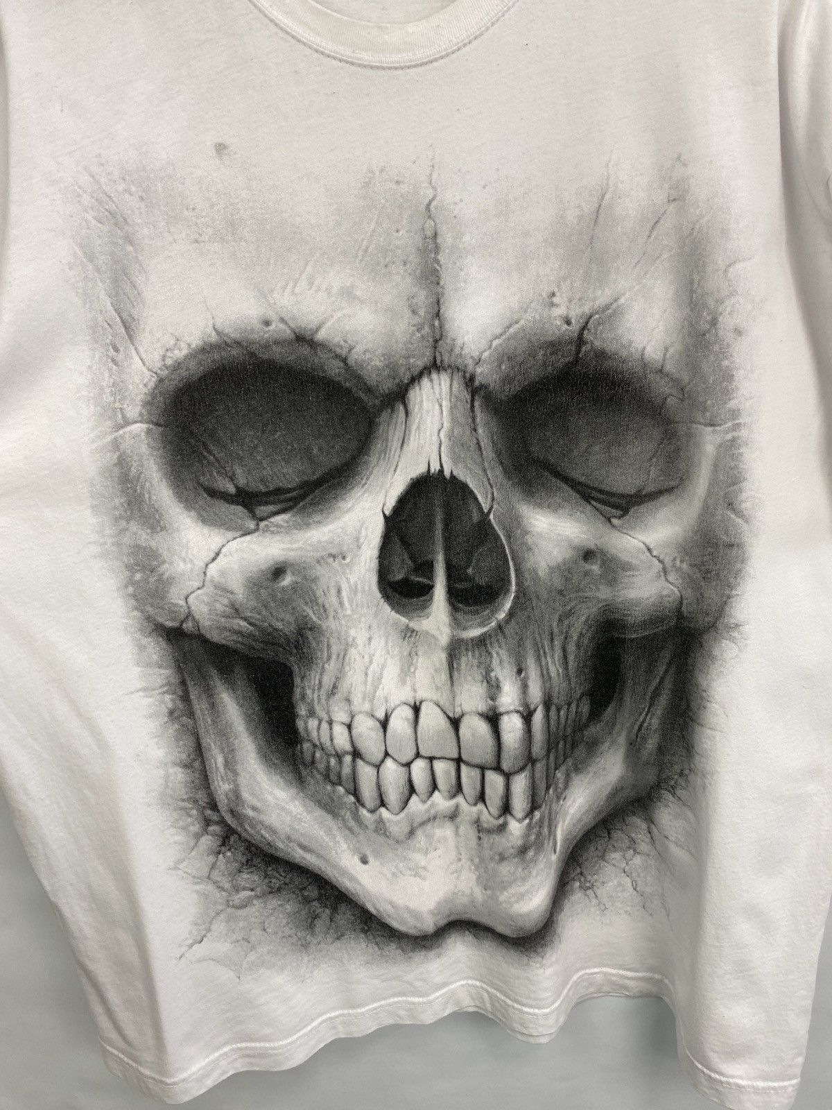 Band Tees × Vintage Spiral Scull T-Shirt Logo Metal Rock Style Logo Skeleton Tee Size US XL / EU 56 / 4 - 5 Thumbnail
