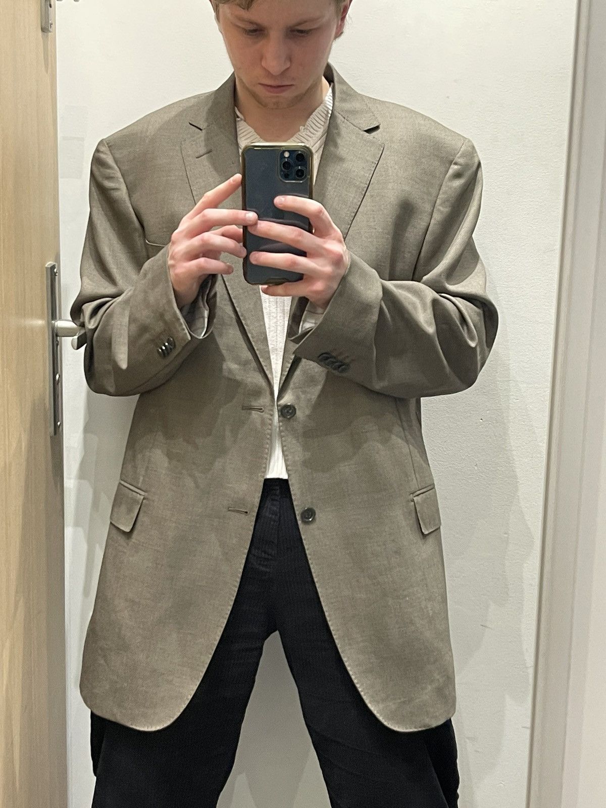 Suitsupply SS10 Suitsupply Grey Wool Casual Blazer Size 50L - 1 Thumbnail