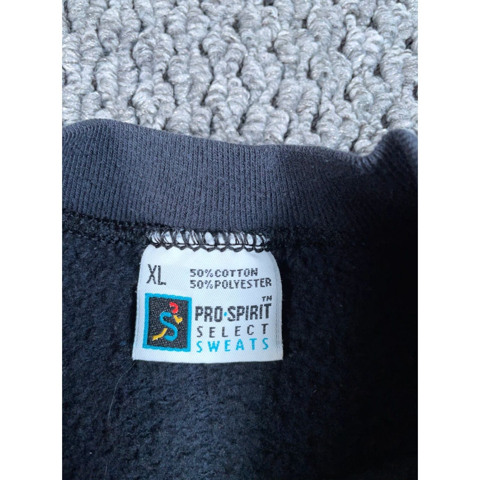 Vintage VINTAGE Pro Spirit Sweatshirt Adult XL Black 50/50 Blend Fleece Crew Neck 90s Retro Heavyweight Oversized Men Size US XL / EU 56 / 4 - 3 Thumbnail