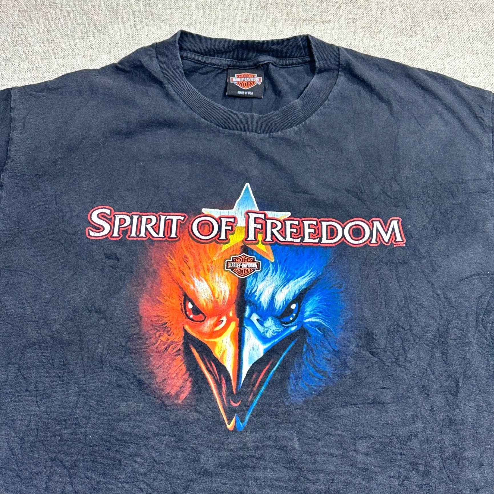 Harley Davidson VINTAGE Harley-Davidson Mens Large Spirit of Freedom Bravado USA Made Kokomo Tee Size US L / EU 52-54 / 3 - 3 Thumbnail
