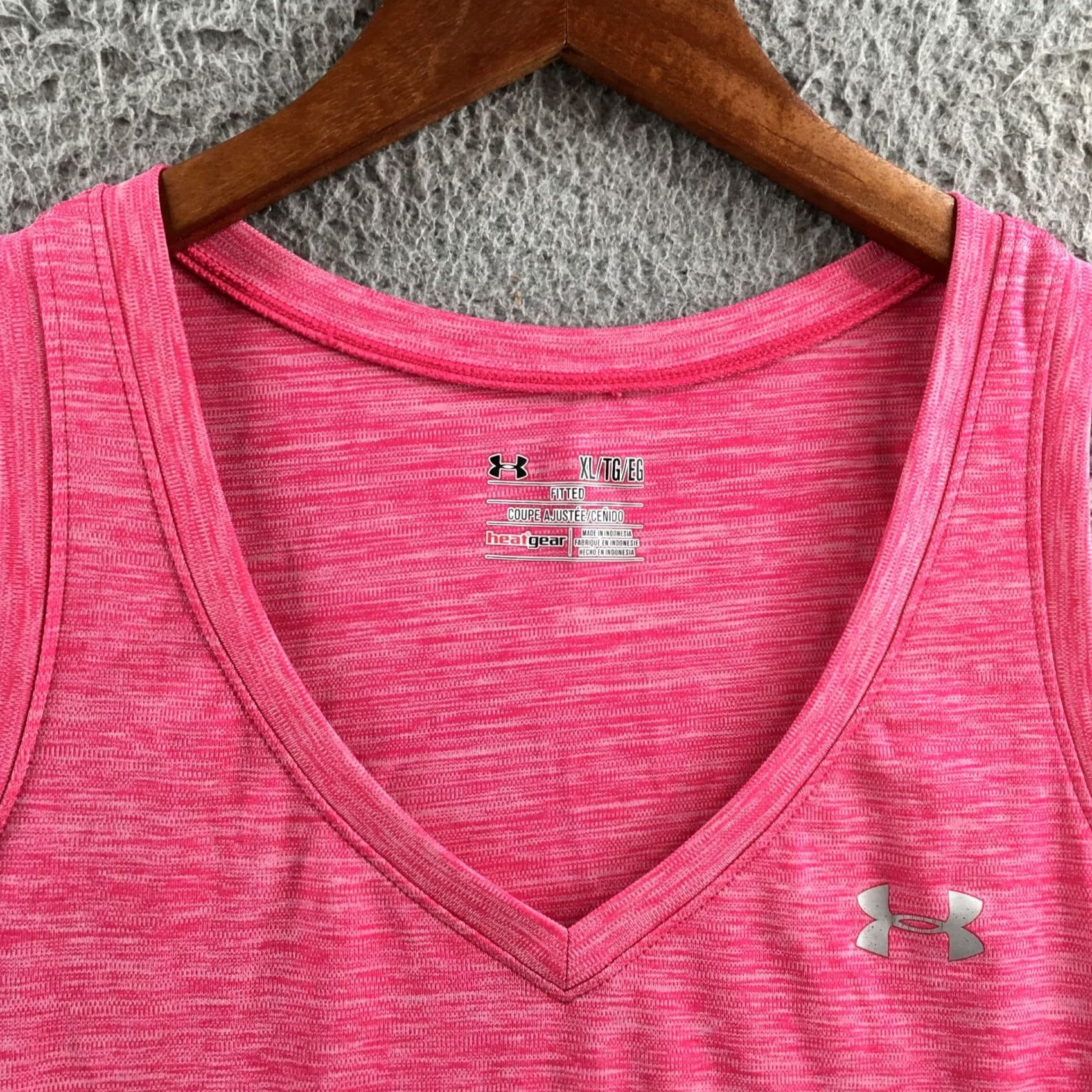 Under Armour Under Armour HeatGear Tank Top Womens XL Pink Sleeveless Fitted Athletic Gym Size XL / US 12-14 / IT 48-50 - 3 Thumbnail