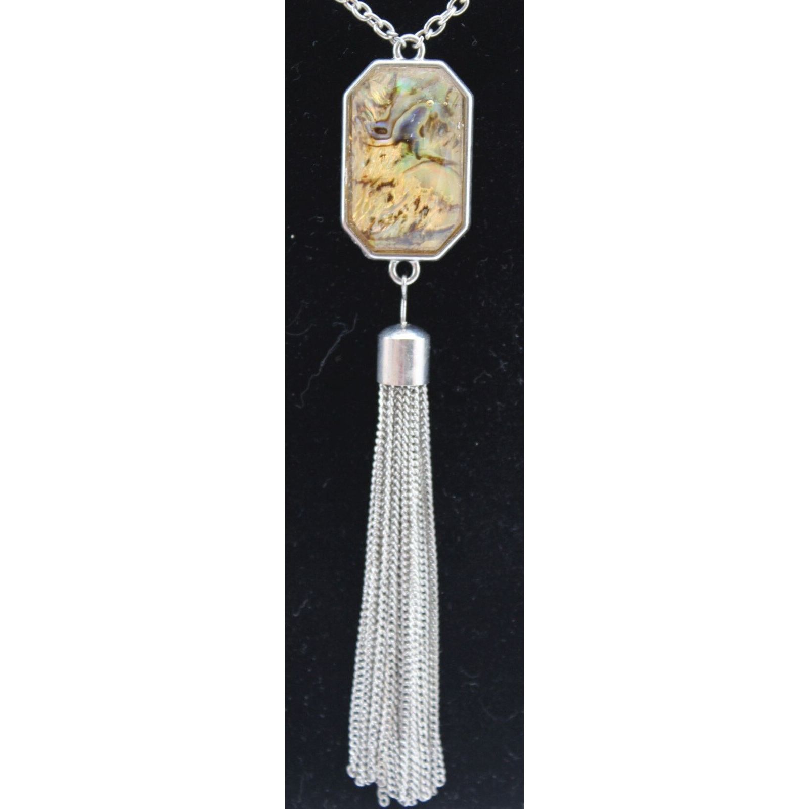 Other Vtg 42" Long Flapper Necklace Pendant Tassel Beads Size ONE SIZE - 3 Thumbnail