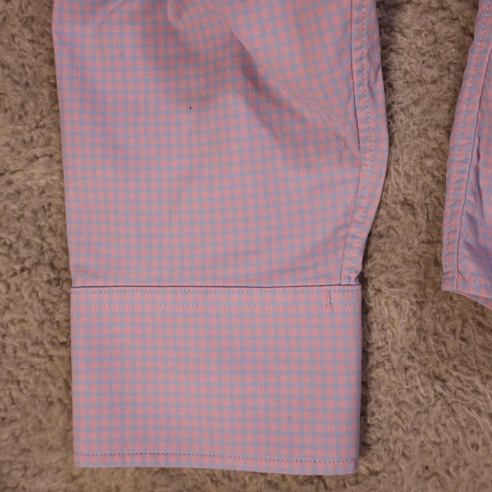 Bonobos Bonobos Tech Button Down Men XL Long Pink Blue Slim Fit Size 44R - 6 Thumbnail