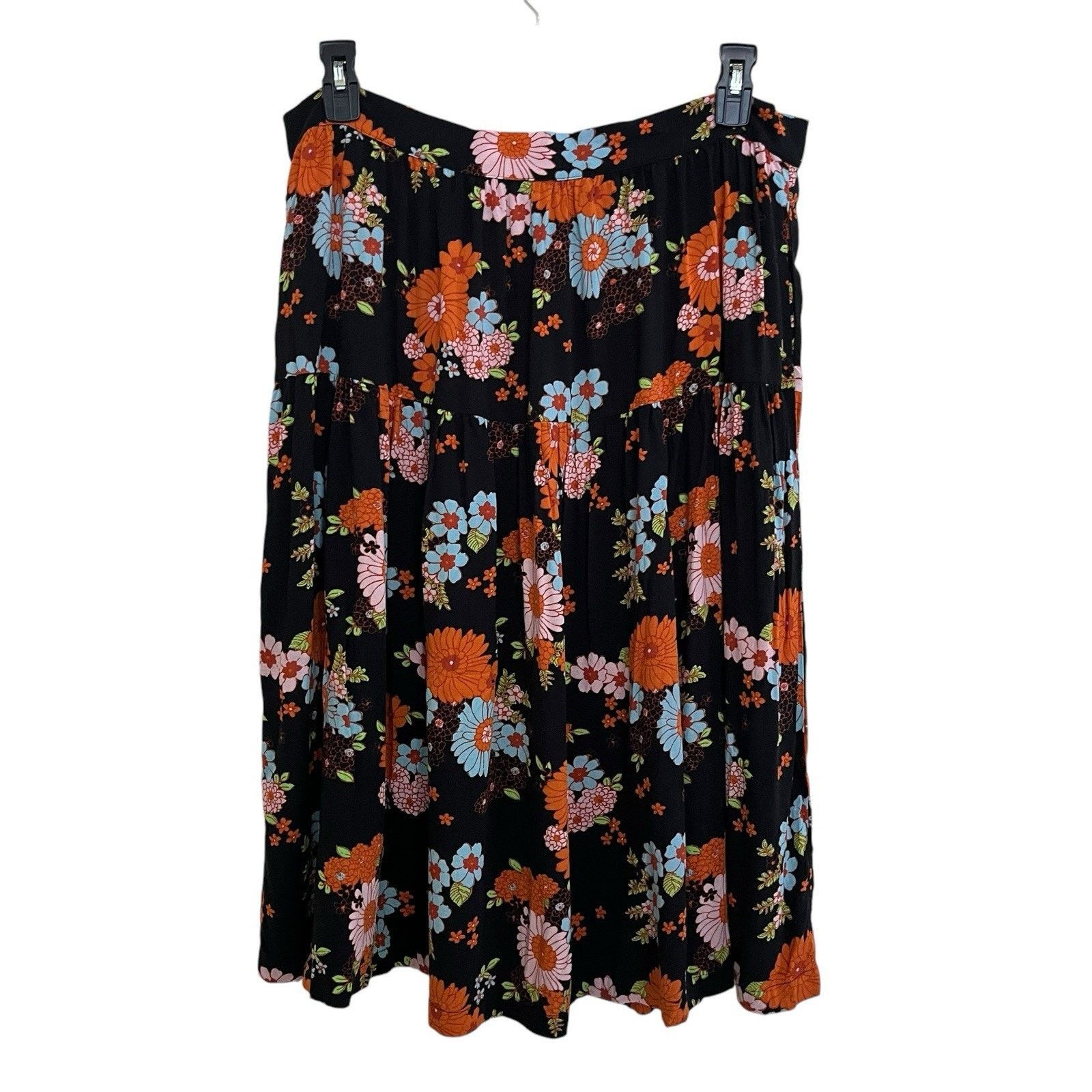 Anthropologie ModCloth | Floral Button Midi Skirt 16W Cottagecore Fairy Size 38" / US 16 / IT 52 - 7 Thumbnail