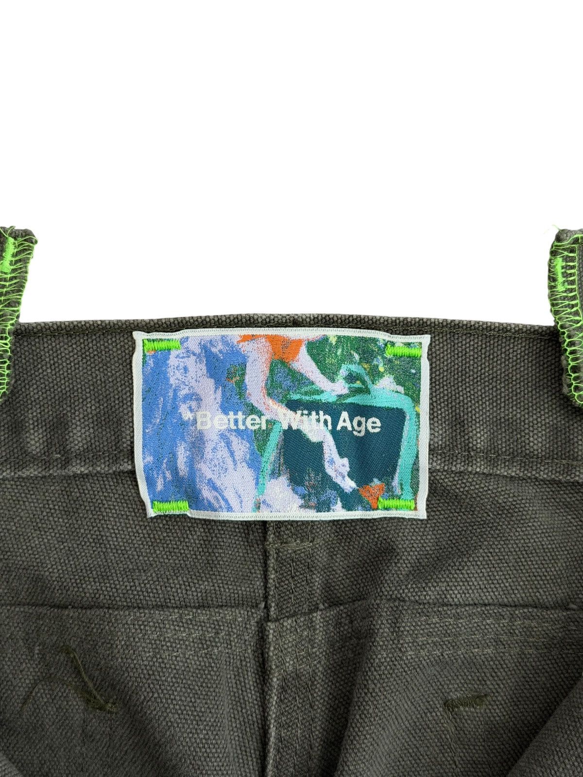 Better With Age Better With Age Olive Wide Leg Carhartt Jeans Size US 30 / EU 46 - 6 Thumbnail