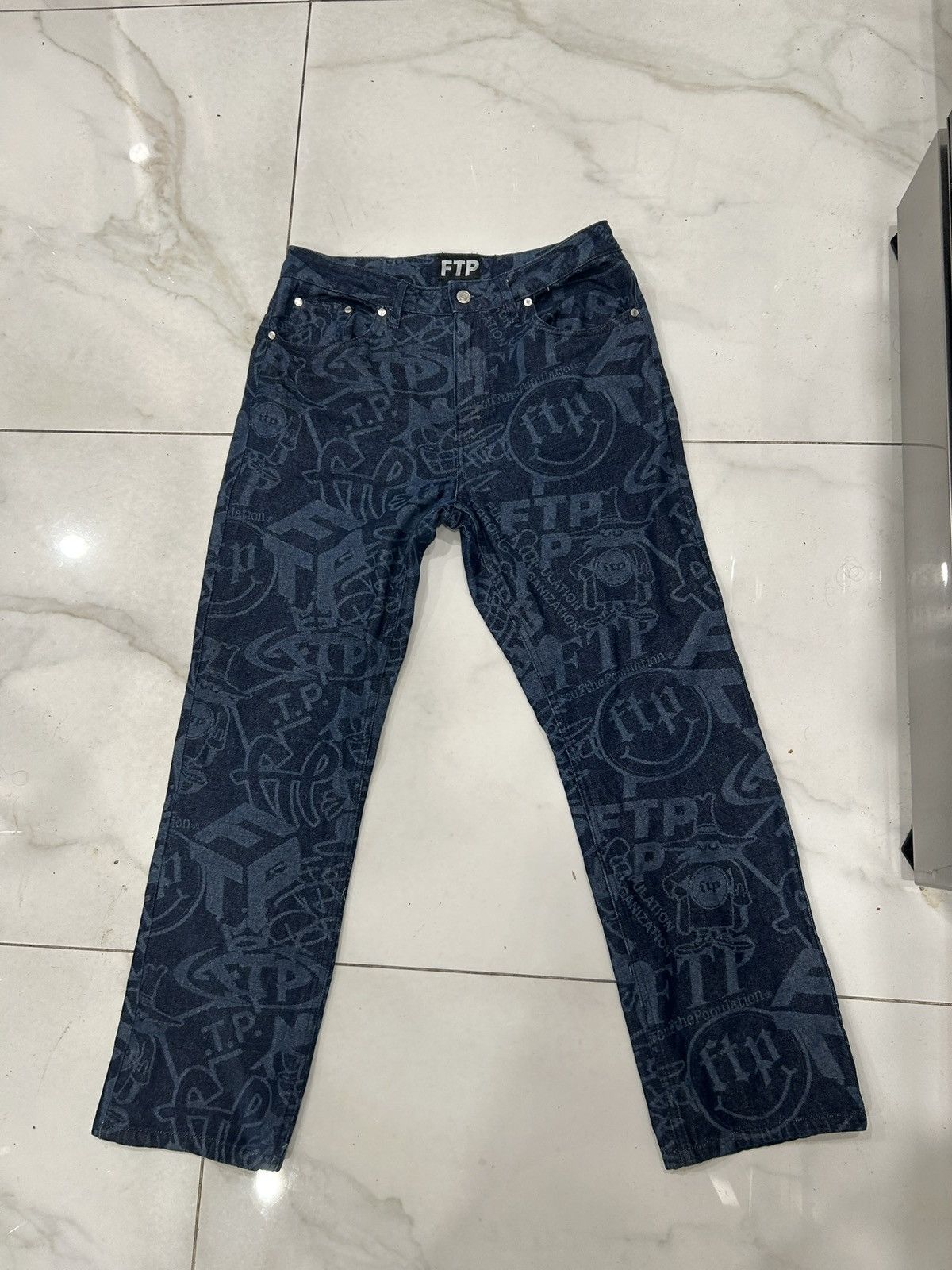Fuck The Population FTP Archive Denim Pant Size 32 SS24 Indigo Size US 32 / EU 48 - 2 Thumbnail